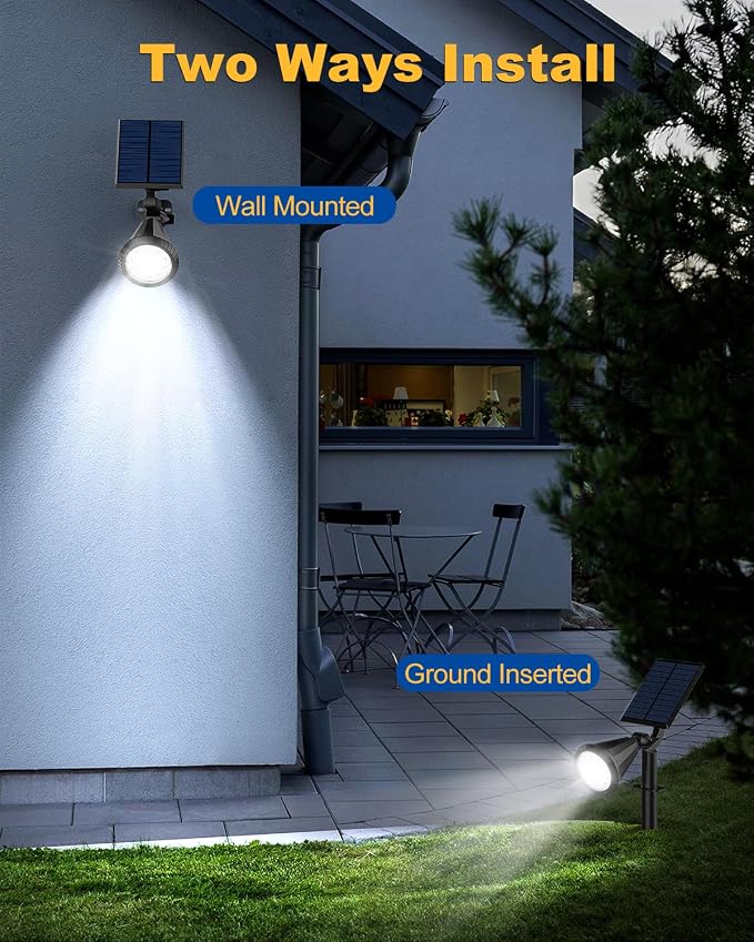 Solar Spot Lights Outdoor, 4 Pack Outdoor Solar Lights - Image 6