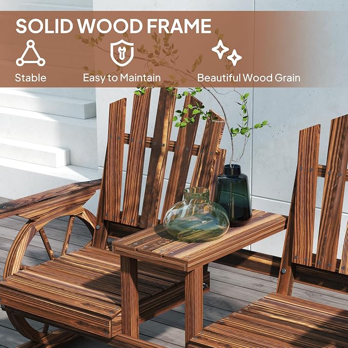 Outsunny Wooden Garden Bench - Image 7
