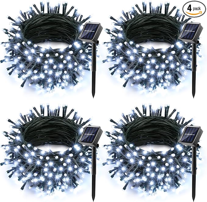 Joomer Solar Christmas Lights Outdoor 4 Pack Total 156FT 400LED 8 Lighting by Joomer