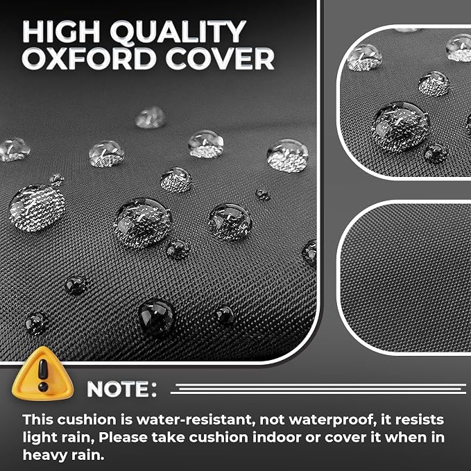 Outdoor Chaise Lounge Chair Cushion Waterproof 74.4 x 22 x 4.7 Inches Memory - Image 7