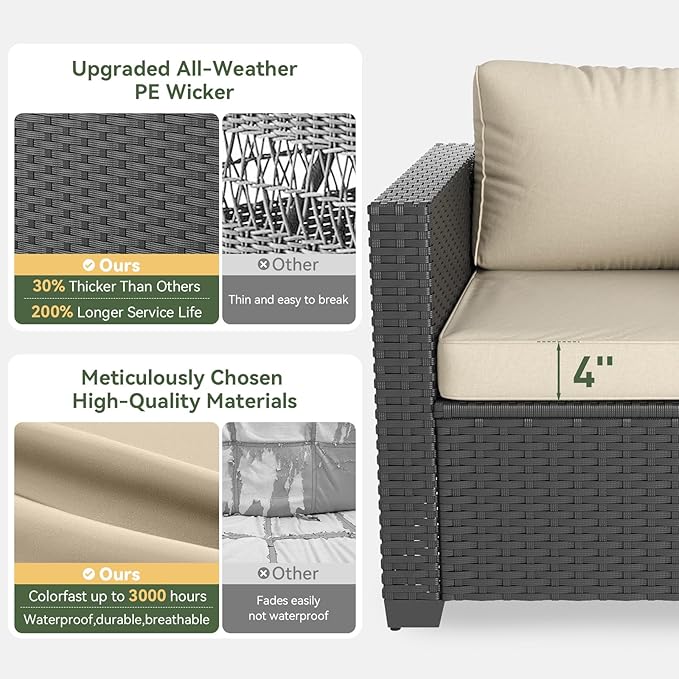 Aoxun 7 Piece Patio Furniture Set - Image 3