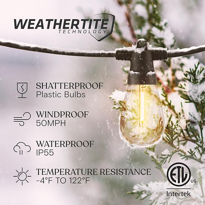 Brightech Ambience Pro Super Bright Solar - 27Ft Remote Control Outdoor String - Image 2