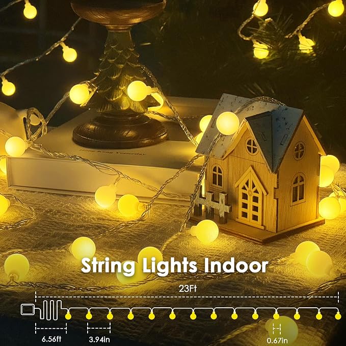 2 Pack Battery Operated String Lights Indoor Outdoor - 45FT 100 LED Fairy Lights - Image 3