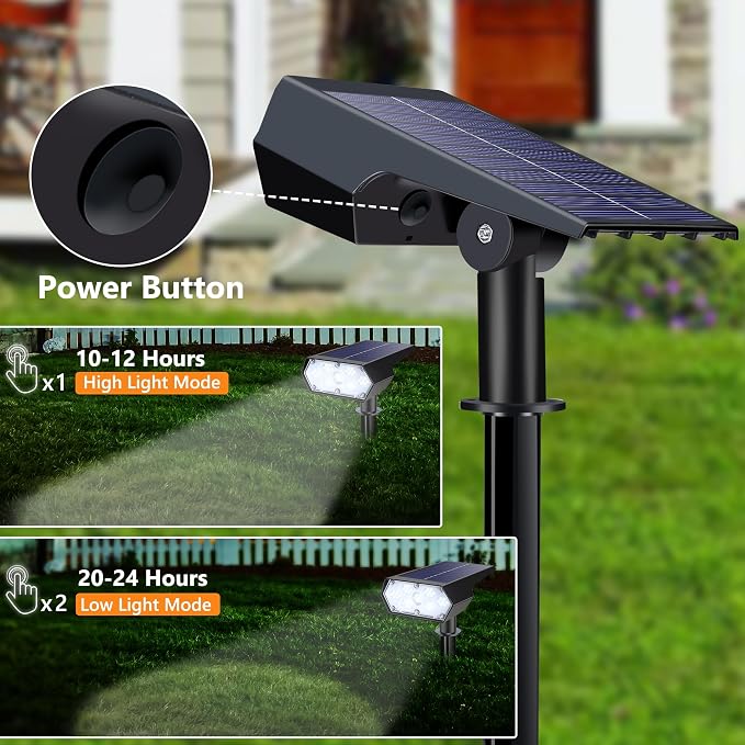LYHOPE Solar Spot Light Outdoor, 49 LED Lights - Image 6