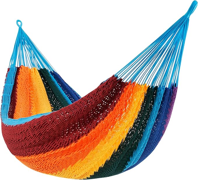 Lazy Daze Hammocks Handwoven Mayan Hammock, 10.5 FT Soft Rope Double Hammocks by LazyDazeHammocks