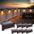SOLPEX Solar Fence Lights Outdoor, Solar Step Lights Waterproof LED Deck Lights by Solpex