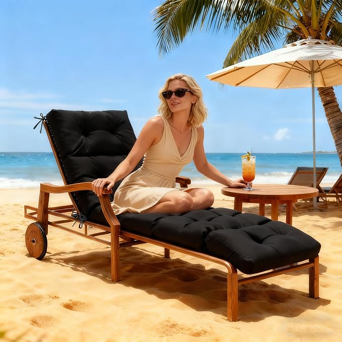 MTMR Chaise Lounge Cushion Outdoor, Non-Slip Chair Cushion - Image 2