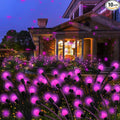 Kohlrabi Solar Garden Lights Outdoor, 10 Pack 80 LED Pink Firefly Lights by KohlrabiDecor