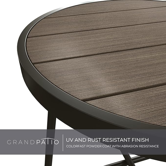 Grand patio Outdoor Side Table, Round End Table - Image 6