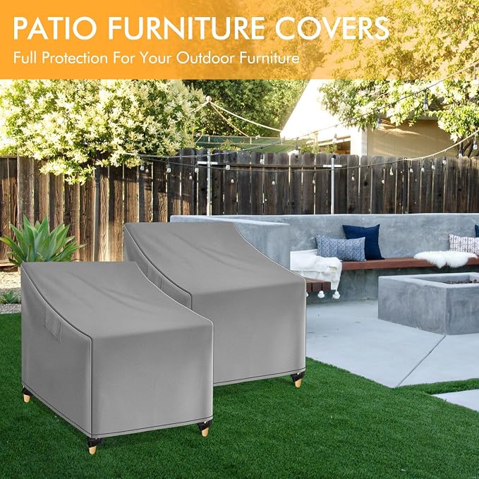 WLEAFJ Outdoor Chair Covers Waterproof, Heavy Duty Wicker Garden Sofa Chair - Image 6