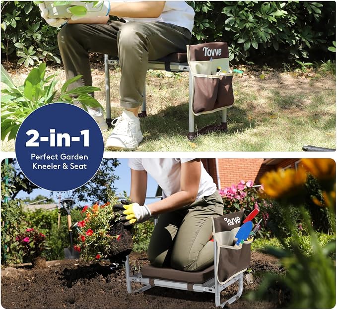 Foldable Garden Kneeler and Seat, Heavy Duty Garden Stool - Image 3