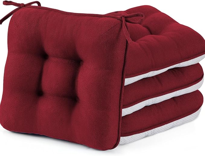 BETU Chair Cushions for Dining Chairs Set of 4, 3.5" Thick Kitchen Table Chair by BETU