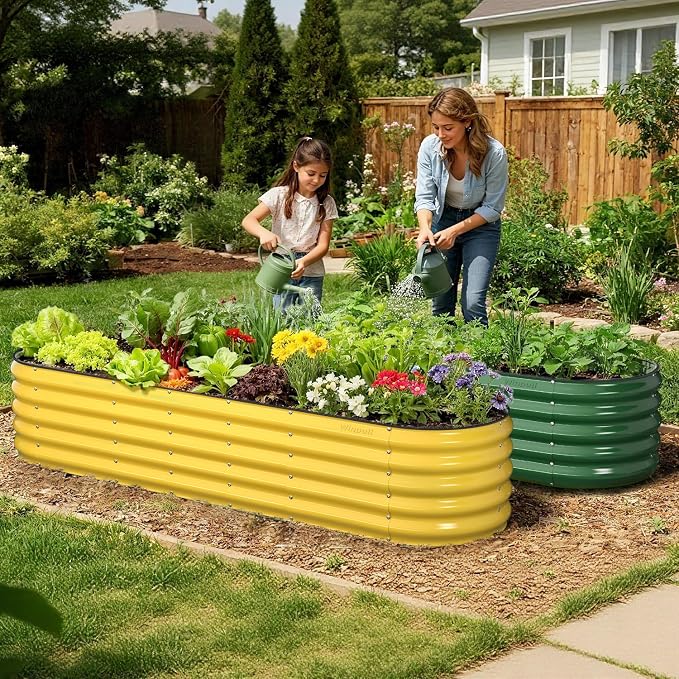 8x2x1.5 ft Galvanized Steel Raised Garden Bed, Raised Garden Bed Kit, - Image 6