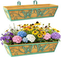 2 Pack 24 Inch Window Boxes Planter Railing Planters Box by KarlliuHOMEGARDEN
