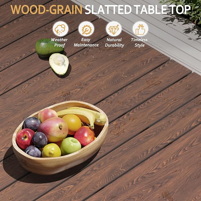 70 Inch Patio Outdoor Dining Table - Image 6