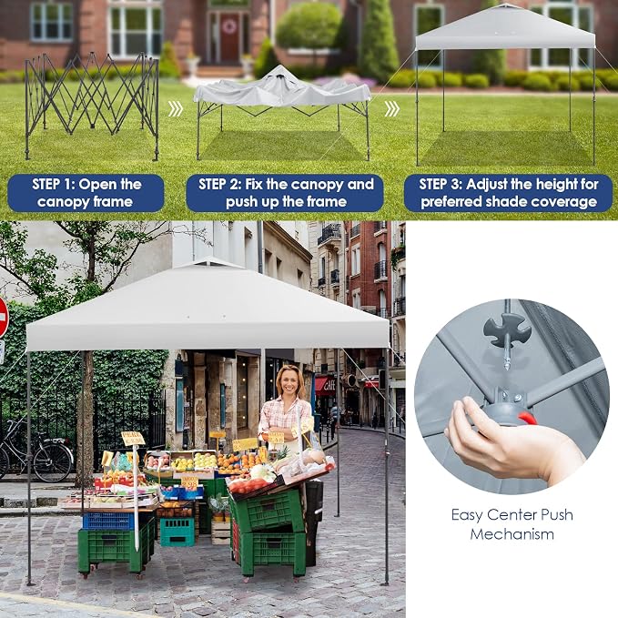 Tangkula 10x10 Ft Pop Up Canopy, Easy Set-up Instant Tent - Image 3
