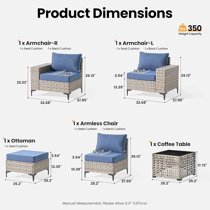 ovios 5-Piece Patio Furniture Set - Image 8