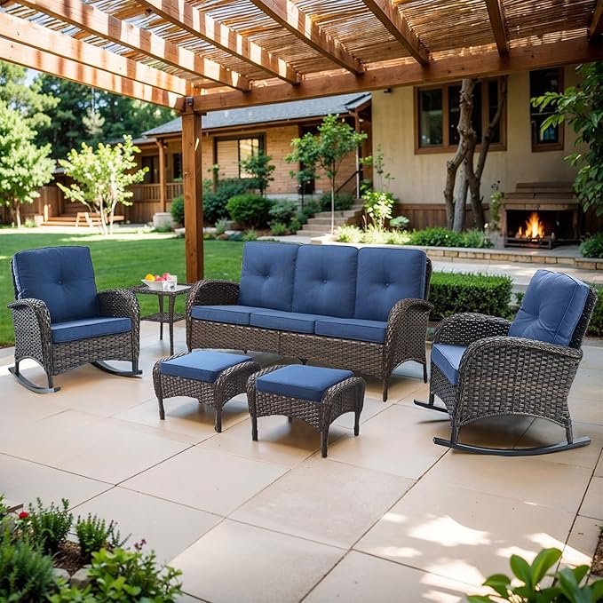 Belord Outdoor Ottomans for Patio Foot Rest - Image 2