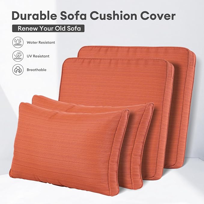 ovios Patio Cushion Covers, Waterproof Cushion Cover - Image 3