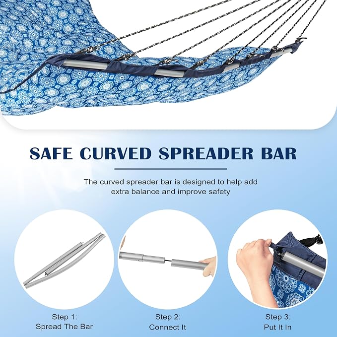 Lazy Daze Hammocks Deluxe 12 FT Tufted Hammock - Image 5