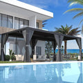 EROMMY Louvered Pergola 12' x 24' Outdoor Hard Top Pergola by EROMMY