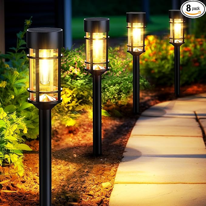 Mancra Solar Pathway Lights, 8 Pack LED Solar Lights Outdoor Waterproof by Mancra