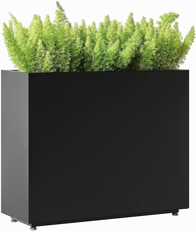 Tall & Long Metal Divider Planter 30W x 11D x 24H, Easy 5-Min Assembly by Foresland-MetalPlanter