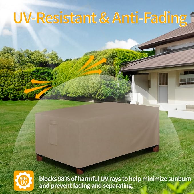 Easy-Going 600D Heavy Duty Rectangular Table Cover UV Resistant and Waterproof - Image 6