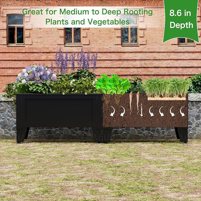 Elevated Metal Planter Box Stand Heavy Duty Raised Garden Bed - Image 7