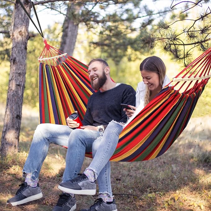 Chihee Cotton Hammock Large Soft Breathable Camping Hammock Holds Up to 660lbs - Image 7
