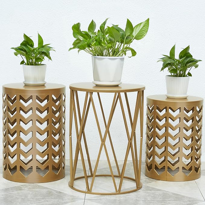 Y&M Nesting Side Table, Outdoor Decorative Garden Stool by YM