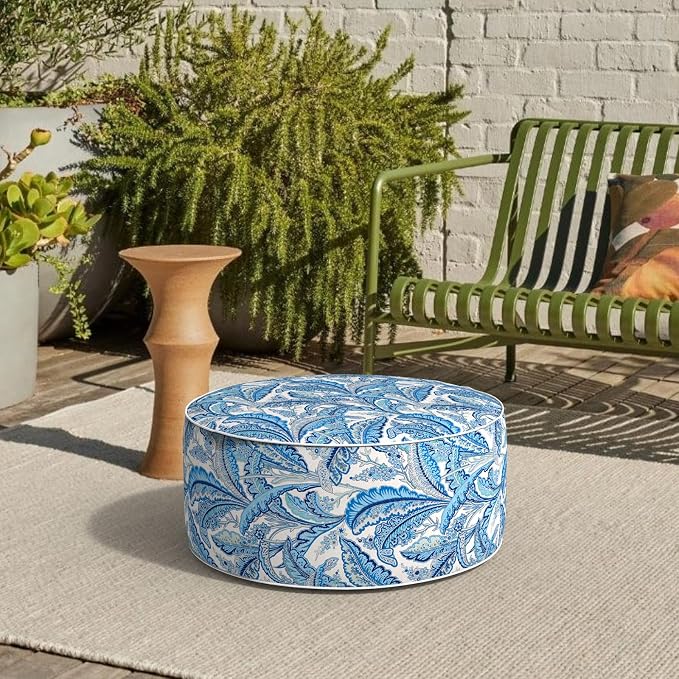 Patio Inflatable Ottoman, 21x9 Inch Portable Stool Ottoman - Image 5
