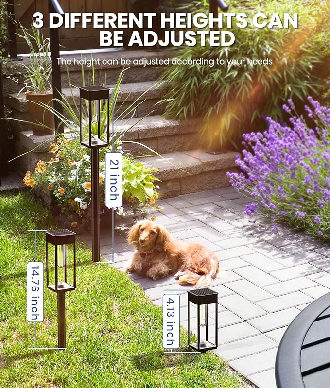 Bright Solar Pathway Lights Outdoor, 6 Pack IP65 Waterproof Solar Garden Lights - Image 6