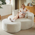 74.6" Oversized Round Chaise Lounge Chair by Lakifun