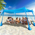 Rhino Valley Beach Tent Shade Canopy UPF50+ Protection, 8 Sandbags, 4 Stability by RhinoValley