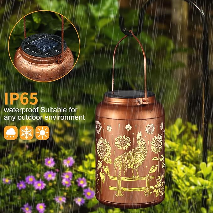 Solar Lanterns Outdoor Waterproof Hummingbird Garden Decor Gifts - Image 2