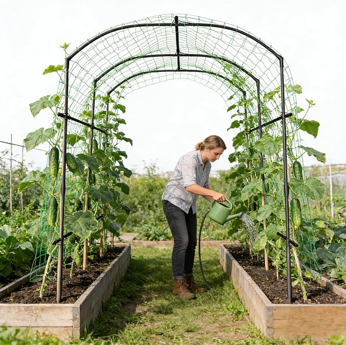 SUNYRISY Garden Arch Trellis, Metal Core Trellis - Image 2