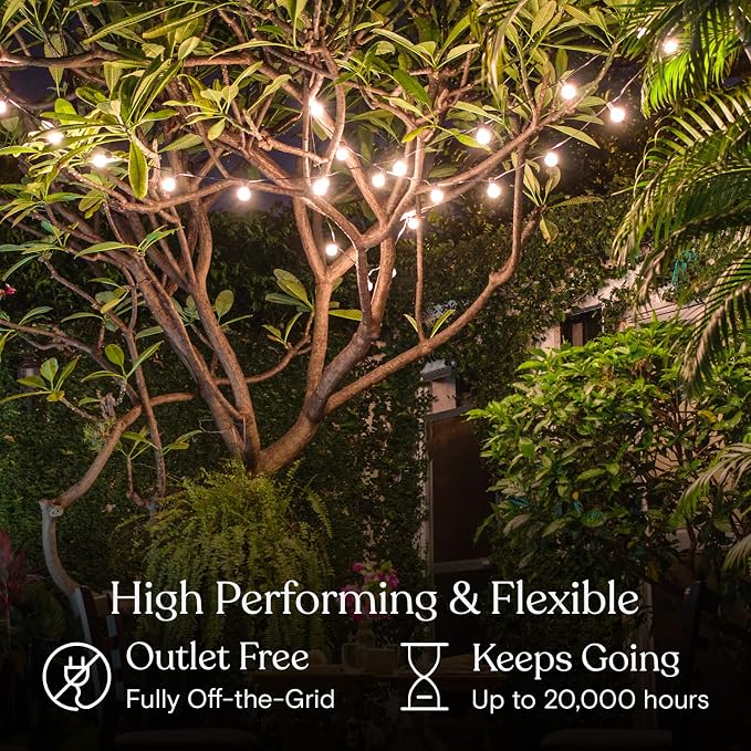 Brightech Ambience Pro Solar Powered LED Outdoor String Lights - 27 Ft - Image 3