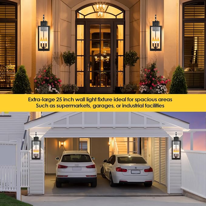 25'' Large Dusk to Dawn Outdoor Wall Light - Image 5
