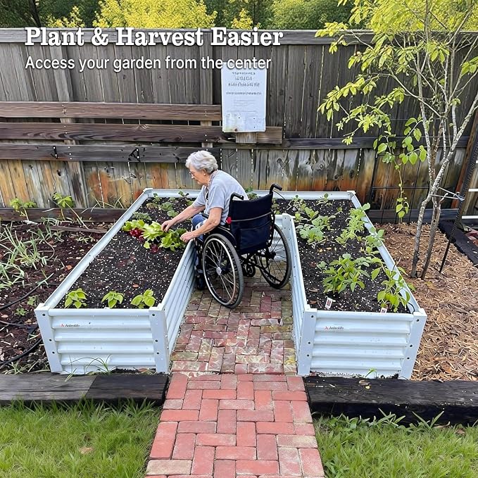 A ANLEOLIFE Set of 16, 18 Inch Tall Galvanized Raised Garden Beds Kit, - Image 6