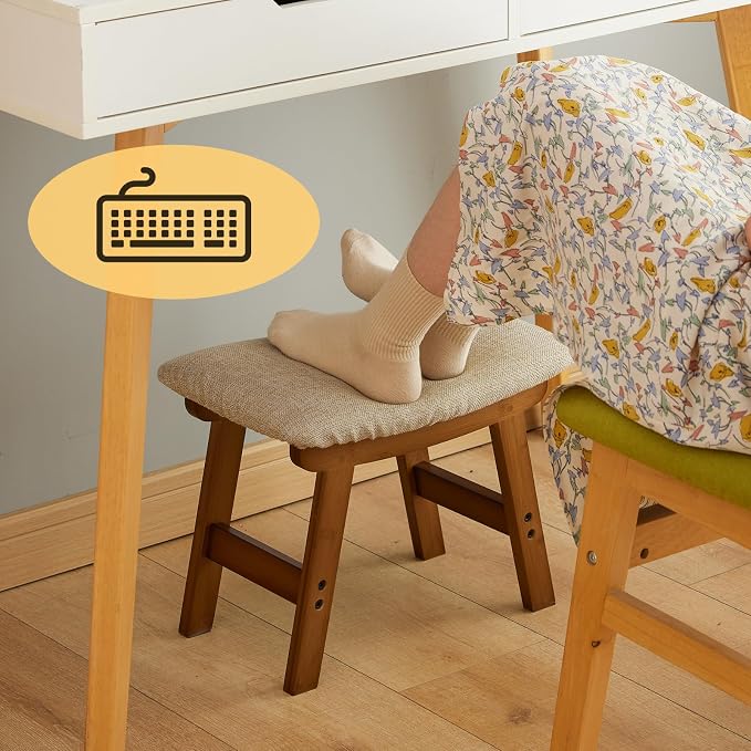 Foot Stool Ottoman Foot Rest Under Desk, Small Stool - Image 8