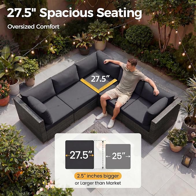 NICESOUL 13 Piece Patio Furniture Set - Image 5