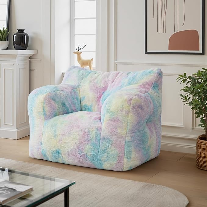 Pamapic 32" Bean Bag Chair, Single Sofa, Ultra Soft Dutch Velvet, Fluffy - Image 3