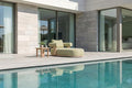 PURPLE LEAF Outdoor Chaise Lounge 1 Piece Chair Modern Aluminum Lounger Daybed by PURPLELEAF
