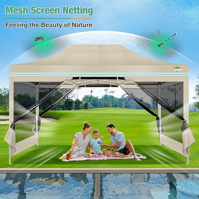 COBIZI 10x15 Canopy Tent, Heavy Duty Pop up Canopy - Image 6