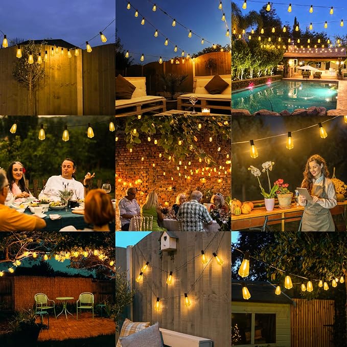 Brightever LED Outdoor String Lights 100FT Patio Lights - Image 7