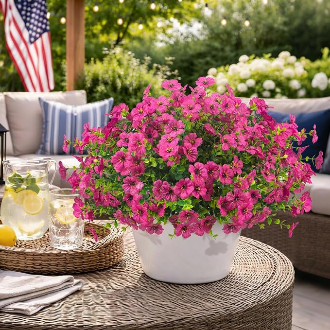 20 Bundles Artificial Flowers for Outdoors, UV Resistant Fake Plants Flowers - Image 5