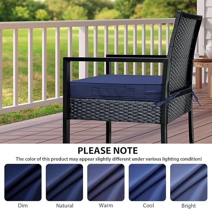 Outdoor Chair Cushions Set of 4 -Waterproof Outdoor Seat Cushions - Image 7