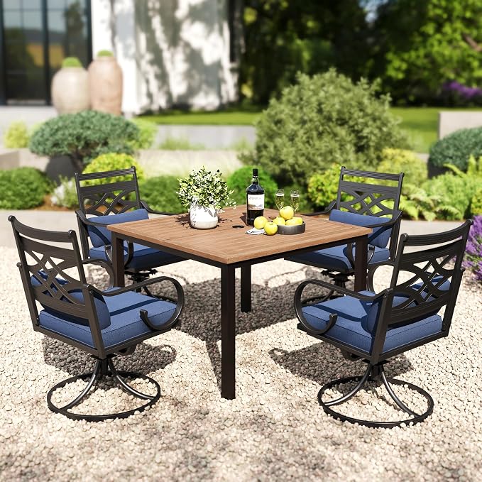 PHI VILLA 5 Pieces Outdoor Dining Set by PHIVILLAThepioneerofcomfortablehouseholdsupplies