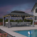 PURPLE LEAF 13' X 17' Permanent Hardtop Gazebo by PURPLELEAF